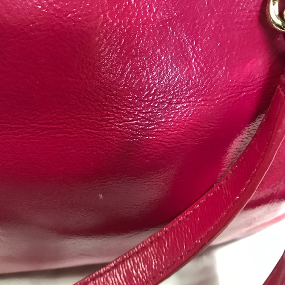 Kate Spade Dark Pink Leather Shoulder Bag with Chain Strap - Picture 5 of 8